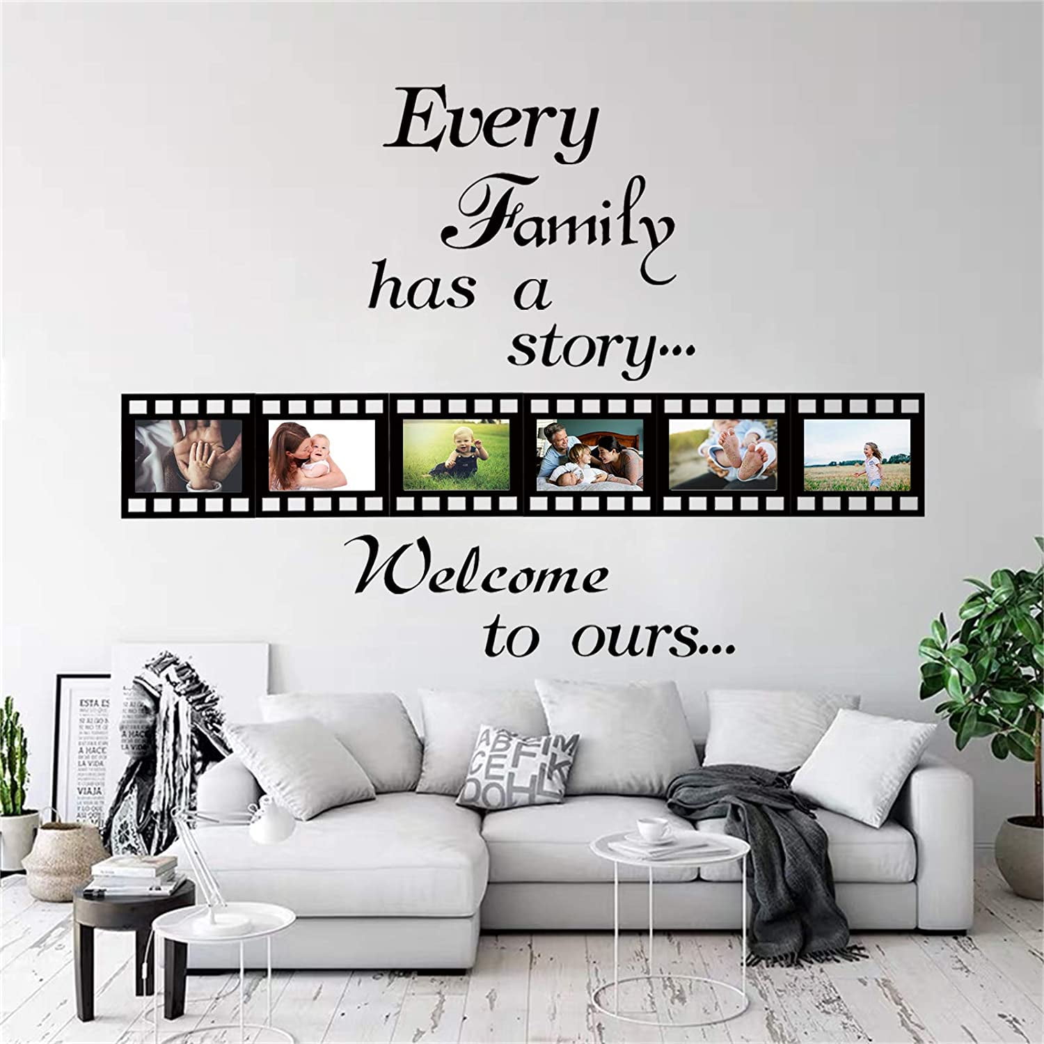 Every Family Has A Story,Family Wall Stickers Contains 6 Pcs 4x6in