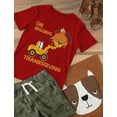 thumbnail image 4 of Tstars I'm Digging Thanksgiving Shirts for Boys Toddler Kids Tractor Turkey Shirt 4T Red, 4 of 6