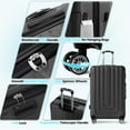 thumbnail image 6 of Luggage Sets 5 Piece Hardshell with TSA Lock 20%PC ABS Suitcase with Spinner Wheels 20 26 28 30 32 inch Carry on Luggage Black, 6 of 8