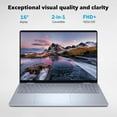 thumbnail image 2 of Dell 16 Plus 2 in 1 Laptop, 16" 2K FHD+ Touchscreen Laptops Computer, Intel Core Ultra 7 256V, 16GB RAM, 2TB SSD, Intel Arc Graphics, Backlit KB, Wi-Fi 7, Win 11 Pro, 2 of 6