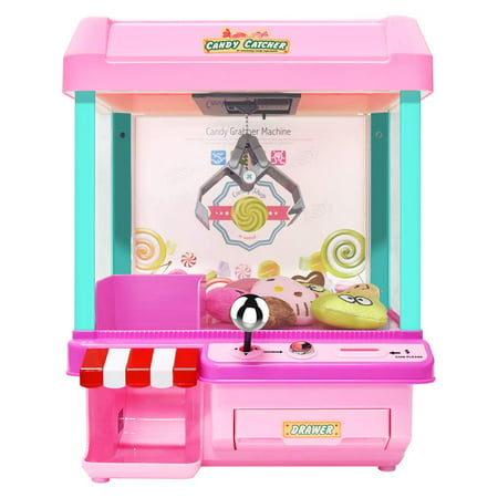 The Toy Grabber Claw Machine for Kids，Indoor Arcade Gams, Ideal for Use with Small Toys / Candy,Features LED Lights and Sound Effects, Mini Candy Claw Toys for 1 2 3 4 5 Year Old Boys Girls Best