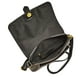 thumbnail image 2 of Bolso bandolera pequeño Kinley de cuero y tela Fossil color negro, 2 of 5