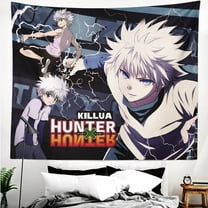 Hunter×Hunter Killua Tapestry Backdrop Background Poster Gift for Bedroom Aesthetics Funny Decor Flag Wall Hanging for Teen Girls 70.9"X59.1"