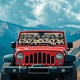 thumbnail image 3 of Yuyamidu Aztec Cow Print Windshield Sun Shade for Jeep Wrangler, Front Window Sunshade Compatible with Jeep Wrangler TJ JK JL & Gladiator JT 2/4 Door, 3 of 7
