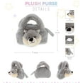 thumbnail image 5 of DolliBu Gray Wolf Purse Plush Bag - Super Soft Stuffed Animal Purse for Kids, Fluffy Wild Animal Wolf Plush Bag for Girls and Boys - 8 Inches, 5 of 8