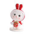 thumbnail image 3 of xinxixnxx Rabbit Piggy Bank Figurine Animal Statue for Bedroom Living Room Decoration Red, 3 of 9