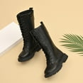thumbnail image 6 of REDARER Girls Knee High Boots, British Korean Style Boots with Side Zipper, Leather Princess Boots for Winter Wear,Size:10.5-11 Years, 6 of 9