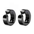 thumbnail image 1 of Boucles d'Oreilles Style Homme, 1 Paire, Noir, 1 of 5