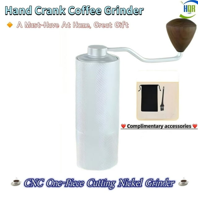Moulin à Café Manuel, Meule Réglable en Acier Inoxydable, Moulin à Main Portable pour Camping Maison Voyage, Cadeau Idéal pour les Amateurs de Café