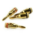 thumbnail image 4 of 4 Pcs 4mm Banana Plugs Gold Plated Musical Audio Speaker Cable Wire Connector, 4 of 8