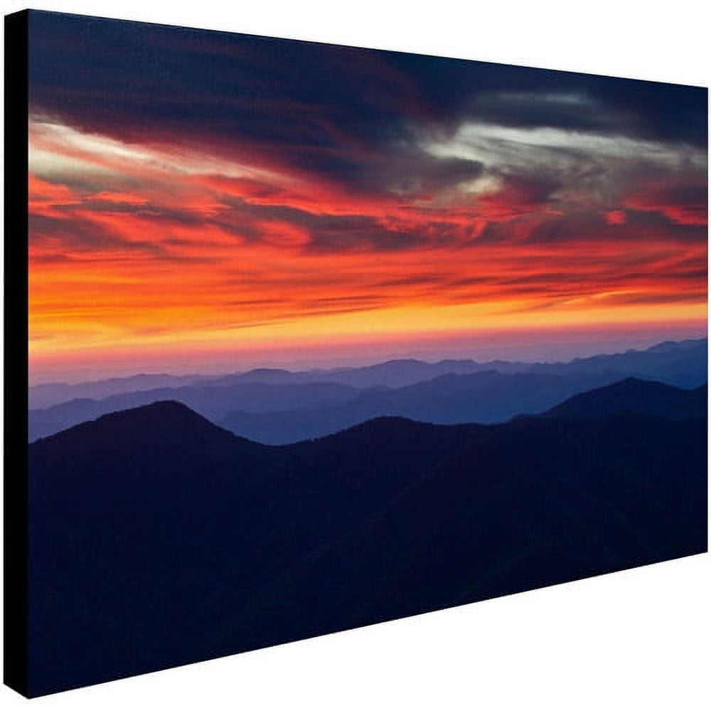 Trademark Fine Art "Mount Mitchell Sunset" Canvas Art by Pierre Leclerc