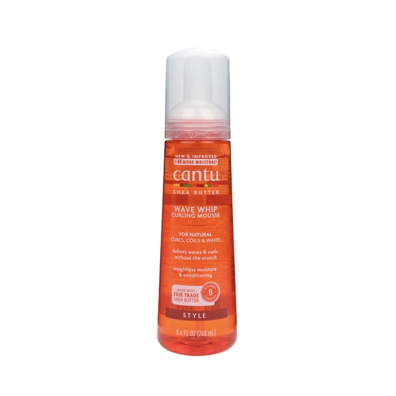 Cantu Wave Whip Curling Mousse with Shea Butter, 8.4 fl oz