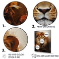 thumbnail image 3 of Designart "Portrait Of The Mighty Lion Monarch" Animals Lion Canvas Prints, 3 of 7