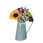 Modern Fresh Flower Arrangement with Vase designed for Mother's Day, Anniversary, Flowers Roses, Sunflowers and , Colors Vary