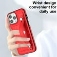 thumbnail image 3 of Nalacover Wallet Case for iPhone 14 Pro Max, Business PU Leather Unique Design Wristband Kickstand Credit Card Holder Slots Shockproof Scratch Resistant Phone Case for iPhone 14 Pro Max,Red, 3 of 6