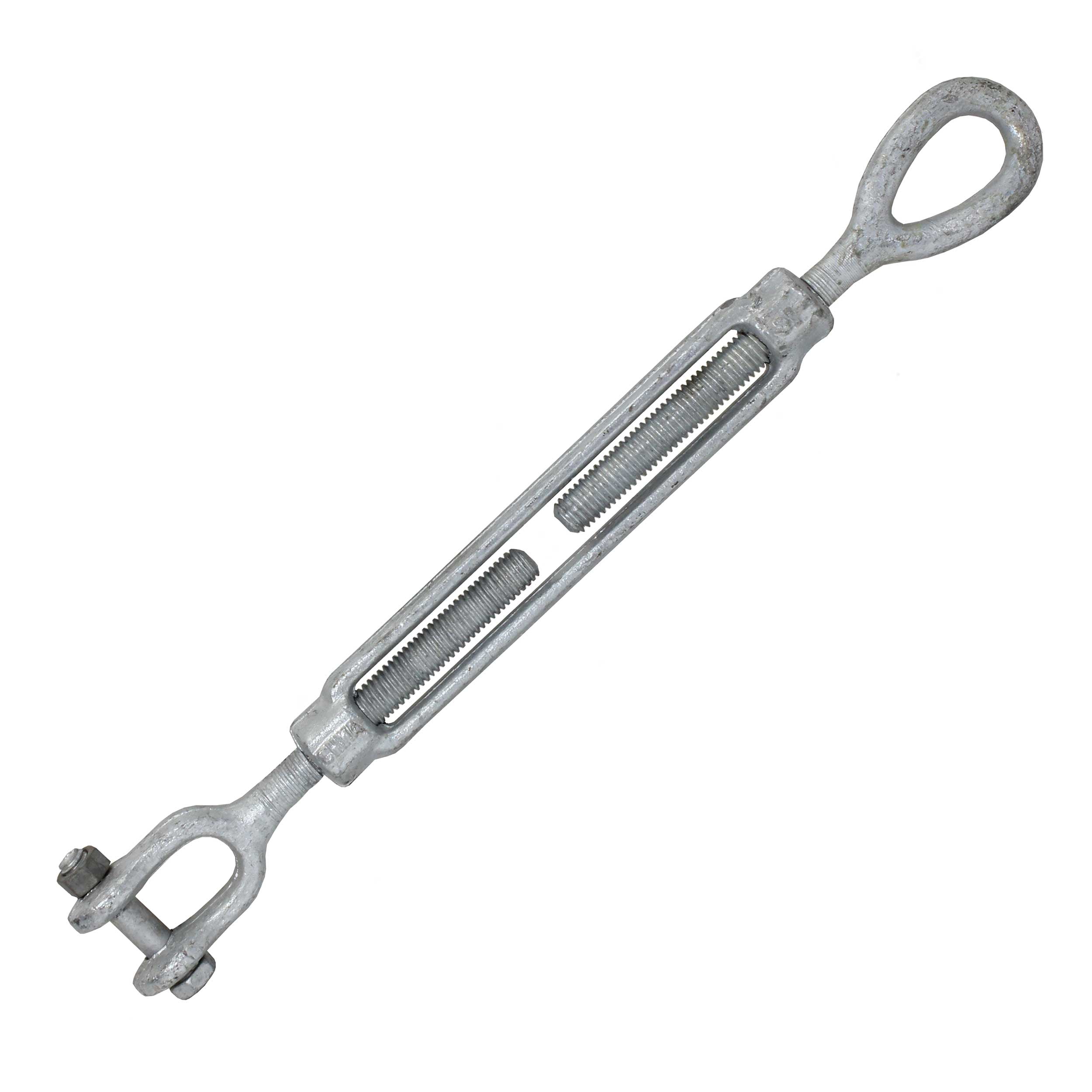 2 ea 1/2" x 12" Eye/Jaw Turnbuckles for Wire Rope cable 