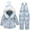 Grey, variant on Mercatoo 2-Piece Baby Snowsuit Toddler Winter Bunny Ear Hooded Puffer Jacket and 𝐒now Bib Pants Kids Warm Fashion Ski suits