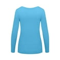 thumbnail image 2 of Natural Uniforms Women's Long Sleeve Scoop-Neck T-Shirt Under Scrub (Aqua, XXX-Large), 2 of 5