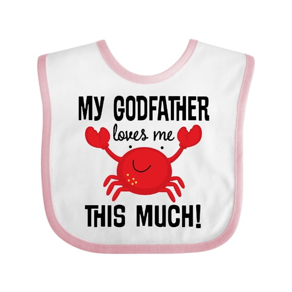 Inktastic My Godfather Loves Me Godchild Boys or Girls Baby Bib