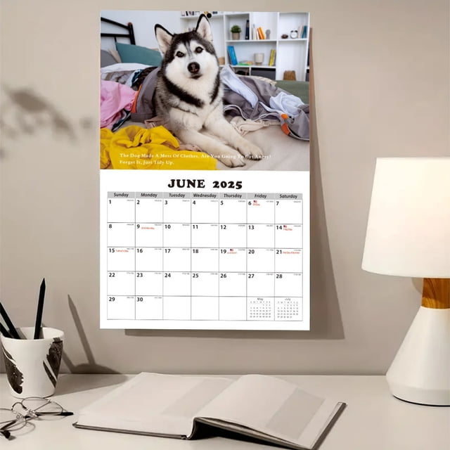 Calendario 2025 de 12 meses para escritorio, calendario de Europa y América, planificador mensual de pared o de escritorio con lista de tareas y notas, herramienta de planificación para el hogar, la o