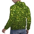 thumbnail image 6 of Kdxio Green Glitter Sparkle Print Mens Casual Hooded Collar Drawstring Hoodies Pullover Sweatshirts Casual Long Sleeve Shirts-3X-Large, 6 of 7