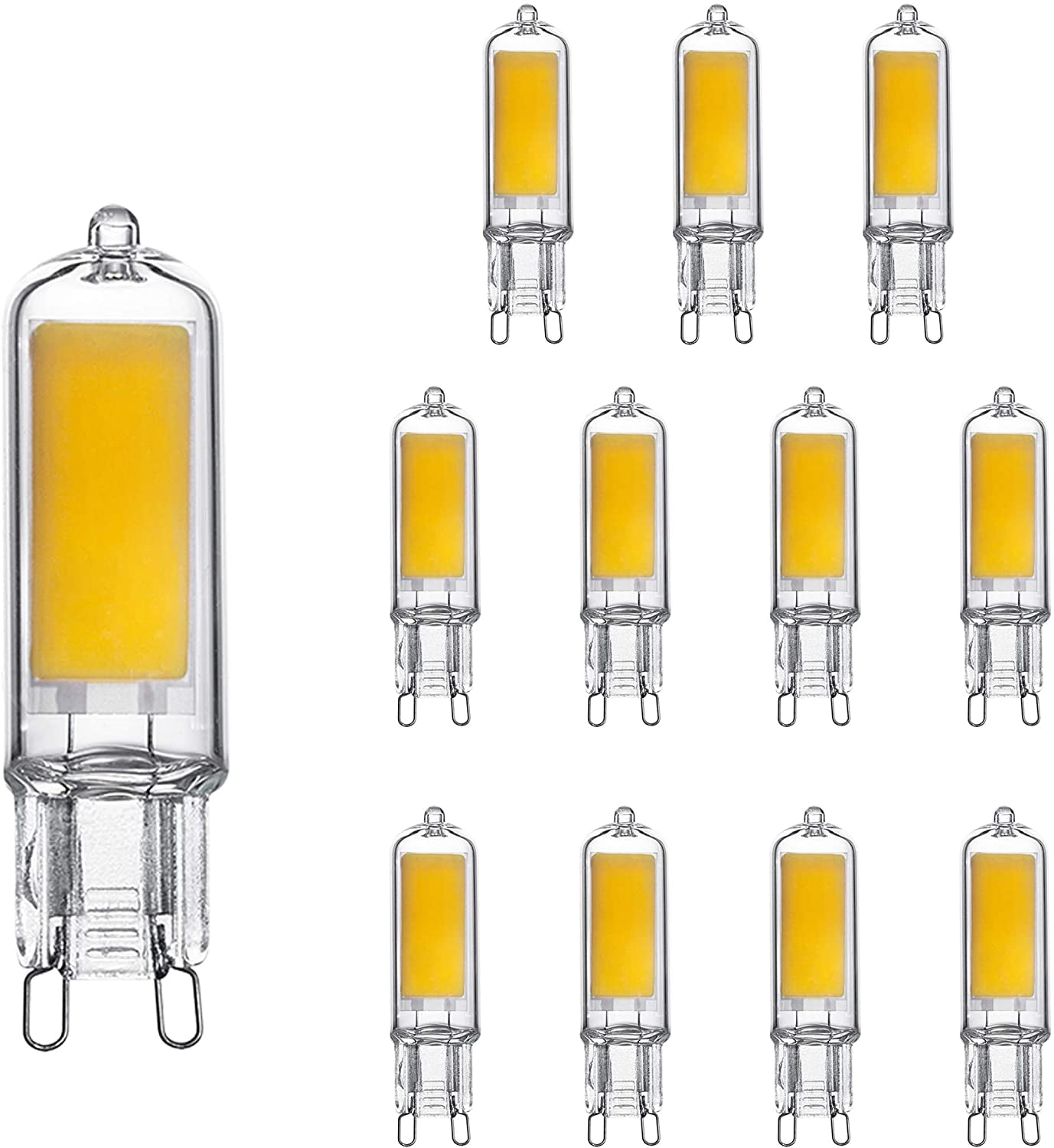 DiCUNO G9 LED Light Bulbs 50W Halogen Equivalent G9 Bulbs Non-Dimmable G9 Ceramic Base Daylight White 6000K 450LM 4.5W 6-Pack DiCUNO G9 LED Light Bulbs 50W Halogen Equivalent G9 Bulbs Non-Dimmable G9 Ceramic Base Daylight White 6000K 450LM 4.5W 6-Pack