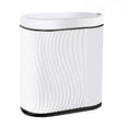 thumbnail image 1 of Botes de Basura,8L Cubo De Basura Automático Con Sensor Para Baño,Cubo de Basura de Plástico,Botes de Basura Inteligente,inteligente con tapa,para Inodoro (Blanco con borde negro), 1 of 7