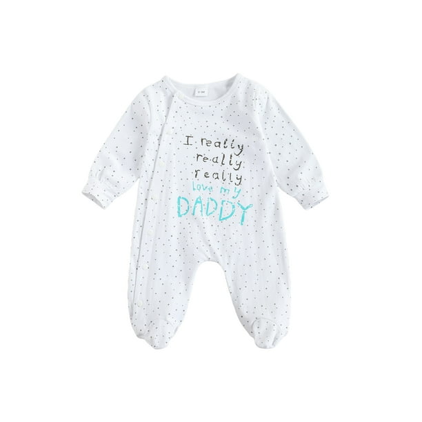 Xiaoluokaixin Xiaoluokaixin Newborn Baby Boy Girl Romper I Really Love My Daddy And Mummy Jumpsuit One Piece Father S Day Summer Clothes Cqh Walmart Com Walmart Com