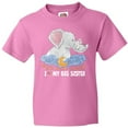 thumbnail image 3 of Inktastic I Love My Big Sister Cute Elephants with Moon and Stars Youth T-Shirt, 3 of 5