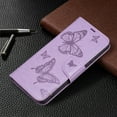thumbnail image 4 of Feishell Samsung A53 Case 5G Butterfly Embossed Pattern Premium Leather Wallet Cover Flip Stand Card Slots Holder Magnetic with Wrist Strap Case for Samsung Galaxy A53 5G, Purple, 4 of 8
