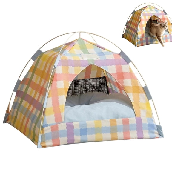 Foldable Mini Cat Tent for Indoor and Outdoor Use, Portable Puppy Tent, Cat Hideaway Cave Nest for Small Dogs and Cats, Breathable Mini Pet Tent Bed