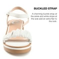 thumbnail image 5 of Journee Collection Womens Dexxla Buckle Ankle Strap Low Platform Sandals, 5 of 6
