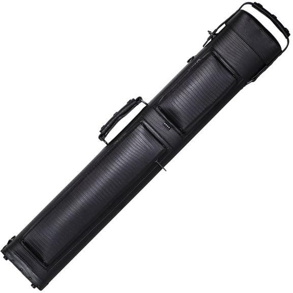 OKKO Billiard Pool Cue Hard Deluxe Case Faux Crocodile Leather Black 3x5