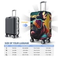 thumbnail image 6 of Daiia Retro Bulldog Sunglasses Luggage Cover, Thickened Washable Travel Luggage Covers, Elastic Unique Baggage Covers for 18-20 inch Luggage-Small, 6 of 9