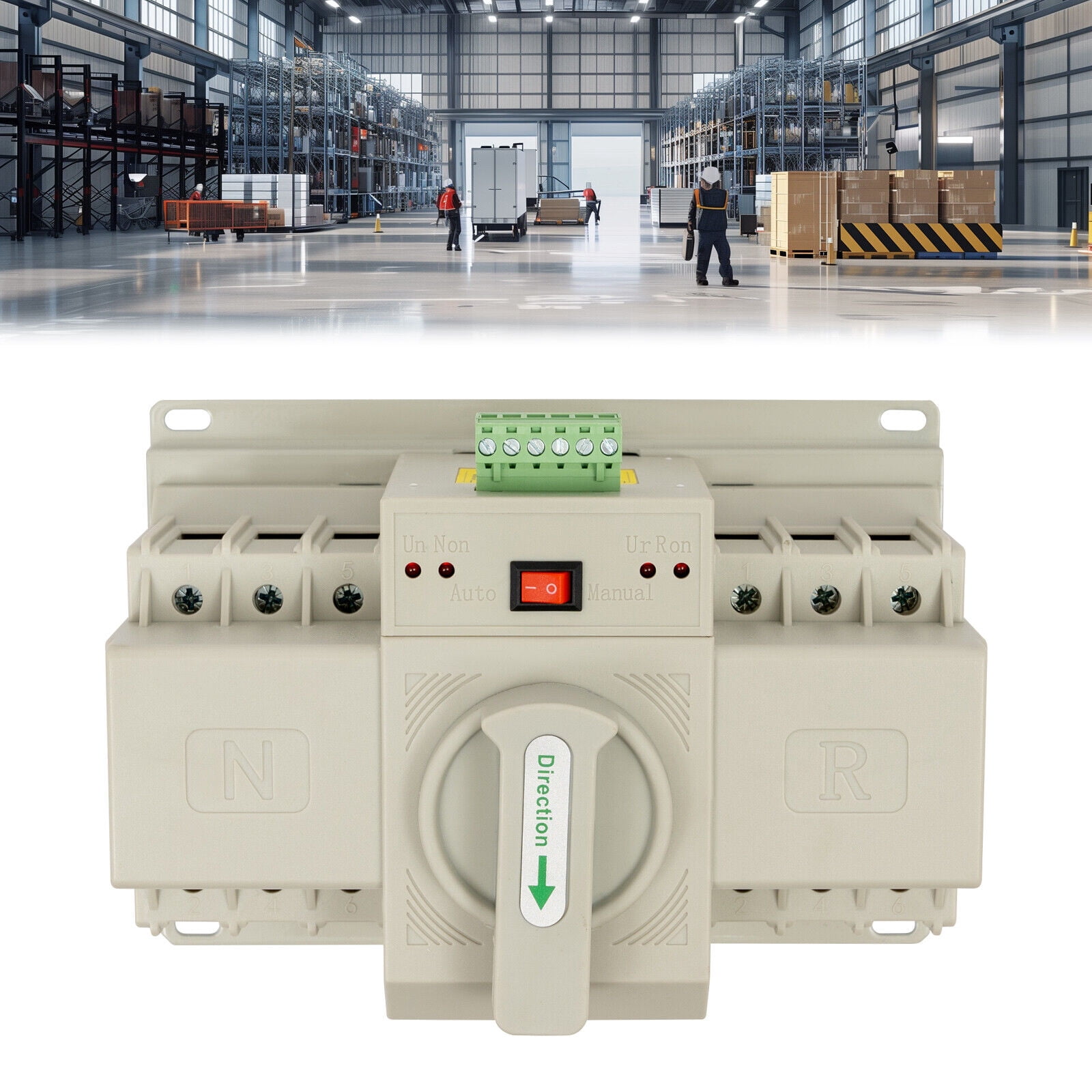 63A 110V Dual Power Transfer Switch - Automatic Backup Power Changeover w/Copper Contacts, 2s Conversion for Home/Commercial Use