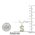 thumbnail image 5 of Dazzlingrock Collection 0.10 Carat (ctw) Round Diamond Fancy Letter 'S' Initial Pendant 1/10 CT, 14K Yellow Gold, 5 of 6