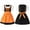Orange, variant on Kiijoy Girls Short Sleeve Oktoberfest Dress & Apron Role Play 2Pcs Dress Outfit