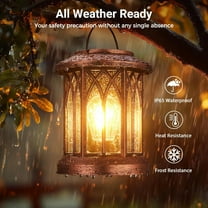 Solar Lanterns Outdoor Hanging 4 Pack, Upgraded Bright Solar Lantern Lights Outdoor Waterproof, Solar Powered Lantern Over 12Hrs for Outside Garden Yard Decor (Copper)