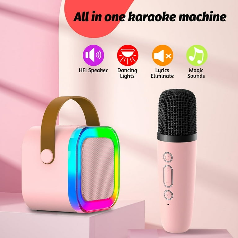 Kids Karaoke Microphone Machine Toy, 4-12 Years Old Girls Christmas  Birthday Gift for Boys Girls,Karaoke Toys Gifts for Boys Girls Ages 4, 5,  6, 7, 8, 9, 10, 12 +Year Old Birthday Party. 