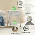 thumbnail image 6 of VECELO Nightstand with Drawer and Open Storage Shelves, Bedside End Table for Bedroom Living Room, White, 6 of 10