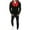 Black, variant on Men Leisure 2 Piece Suits Pants Long Sleeve Pullover Hoodie and Pants Long Sleeve Hoodie Sweatshirts and Jogger Sweatpants Sweatsuits Set for Men Tracksuits Set,Red