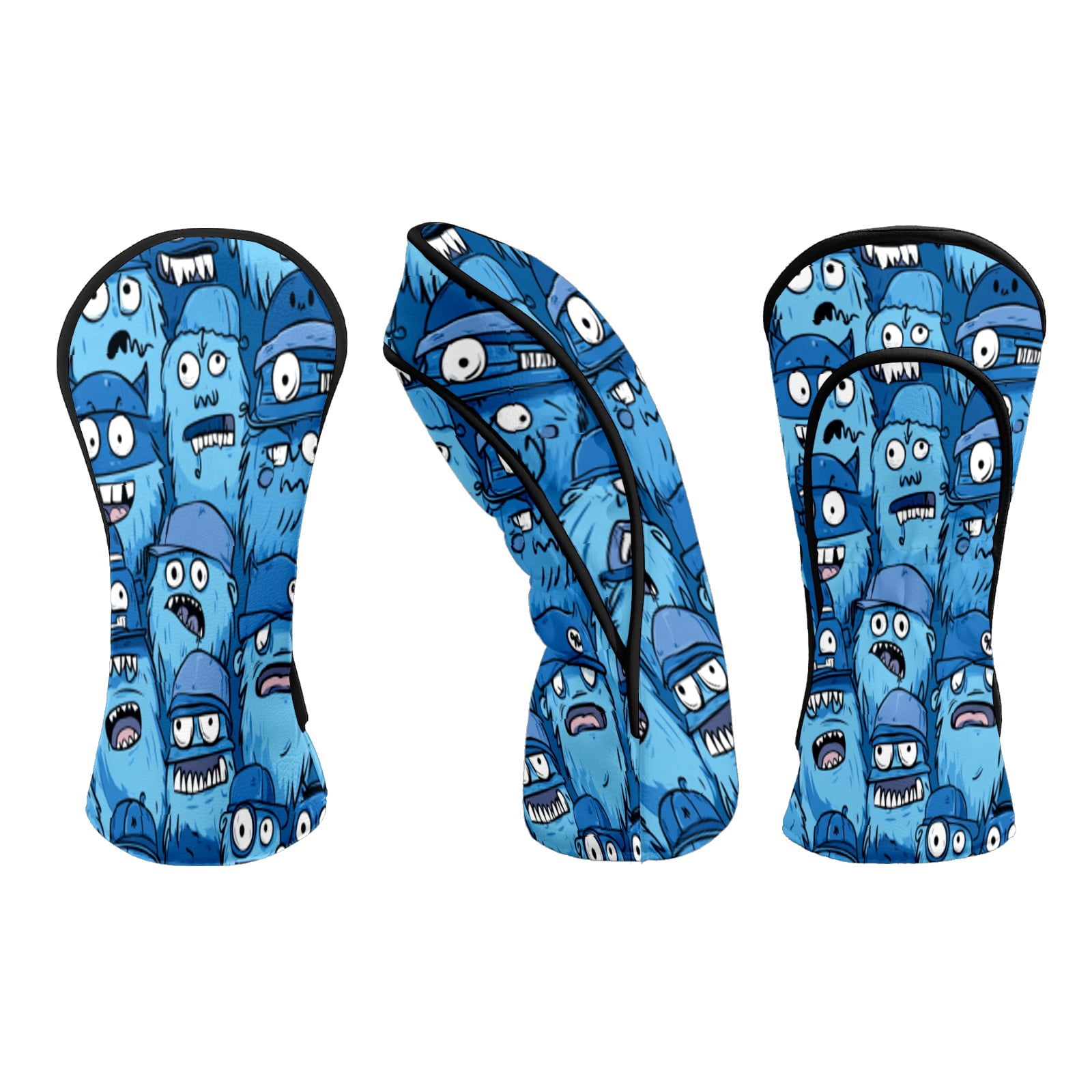 Golf Club Head Covers Monster Premium Plush Velvet Lining, Waterproof Golf Headcovers Driver & Fairway Woods for Scratch Protection Novelty Gift for Men & Women