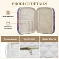 thumbnail image 6 of Xixirimido Lion Cross Purple Print Quilted Bible Cover Bible Case for Women, Large Bible Carrying Case with Handle, Bible Study Supplies & Christian Gift for Men, 6 of 7