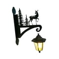 thumbnail image 3 of Escultura de estatua de jardín de animales de hierro con luces solares perfecl Ciervo 10,24 x 16,54 pulgadas, 3 of 8