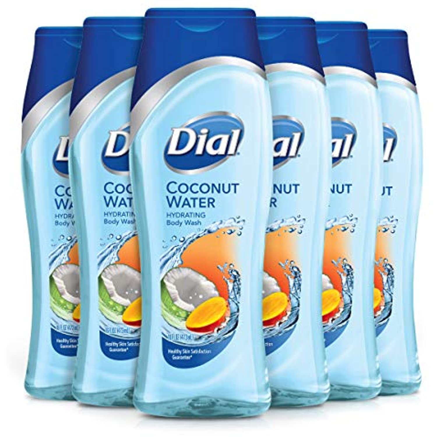 Dial Body Wash, Coconut Water & Mango, 16 Ounces (Pack Of 6)