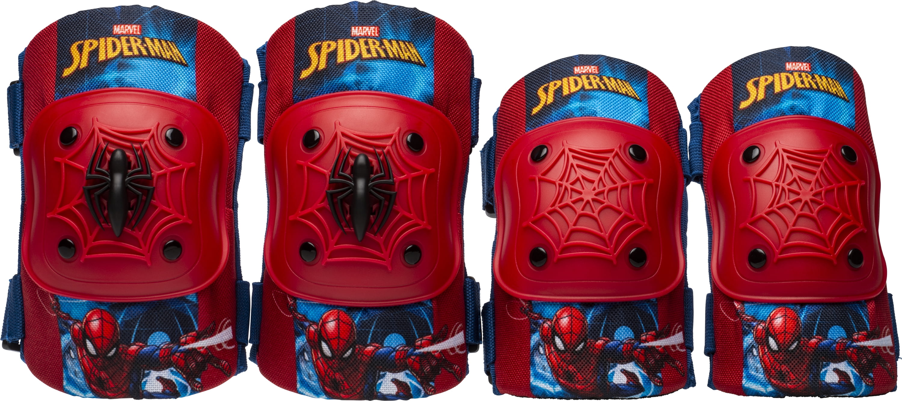 Child Marvel Spider-Man Bike Protective Helmet with Knee & Elbow Pads Spiderman 