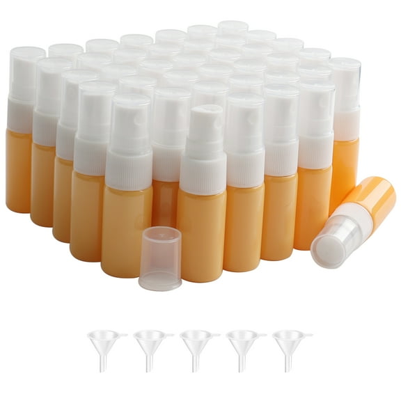 Glass Travel Spray Bottle for Perfume 40pcs 10ml Refillable Small Empty Travel Fine Mist Sprayer Bottle(Orange)
