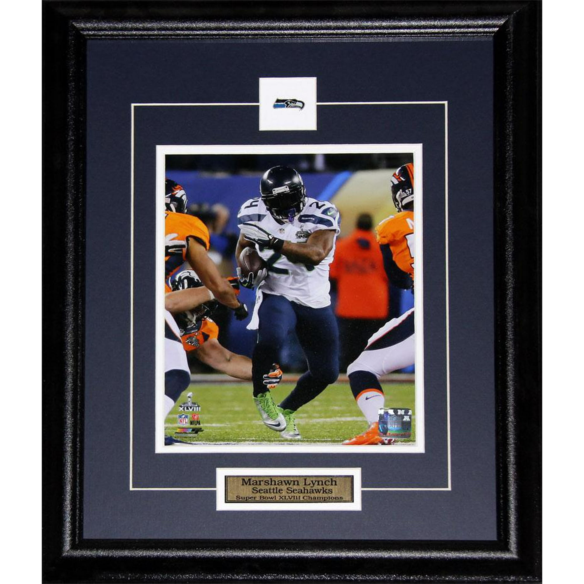 Marshawn Lynch Autographed and Framed Seattle Seahawks Jersey