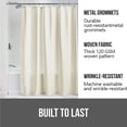thumbnail image 3 of Waffle Shower Curtain, Thick Weighted Fabric, Wrinkle and Rust Resistant, Weighted Hem,Classic Hotel Quality Design, Machine Wash, 3 of 7
