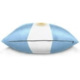 thumbnail image 2 of Argentina Flag Velvet Plush Throw Pillow Cushion Case Cover - 20" x 20" - Invisible Zipper Home Decor Floral for Couch Sofa No Pillow Insert, 2 of 5